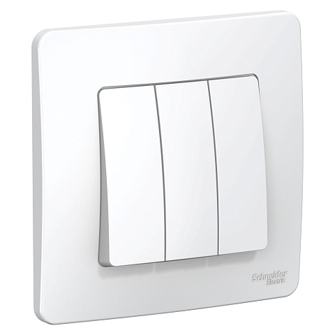 Systeme Electric Blanca внутр Бел Выключатель 3-клавишный, 10А, 250B