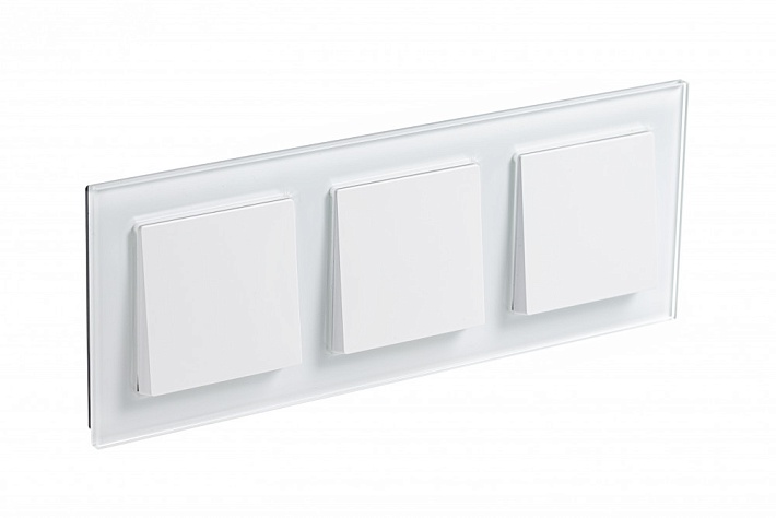 Systeme Electric AtlasDesign Nature Стекло белый Рамка 3-ая