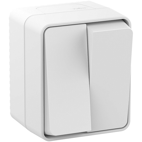 Systeme Electric AtlasDesign Profi54 Наруж Белый Выключатель 2-клавишный 10 АХ IP54