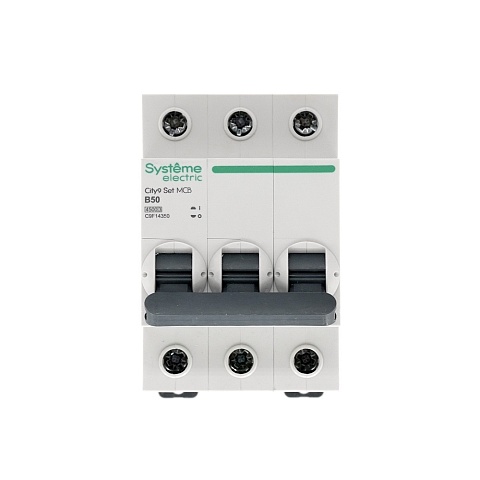 Systeme Electric City9 Set Автоматический выключатель (АВ) B 50А 3P 4.5kA 400В