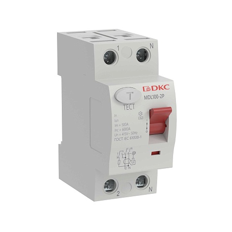 DKC YON max Устройство защитного отключения УЗО ВДТ MAX MDL100, 2P, 100mA, 40A,тип АС