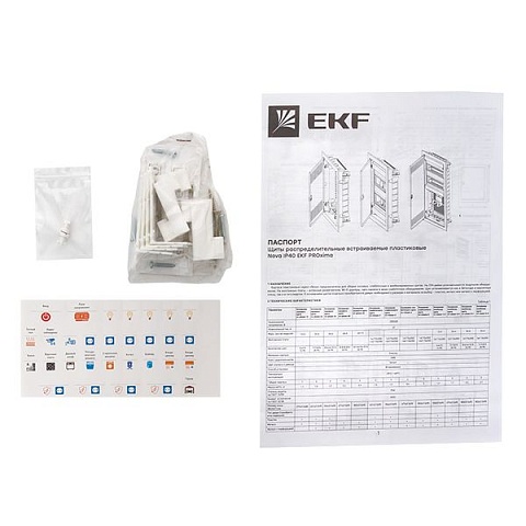 EKF PROxima Nova Основание комбинир. щита (1 DIN-рейка + 2 монт. платы) 36 модулей IP40