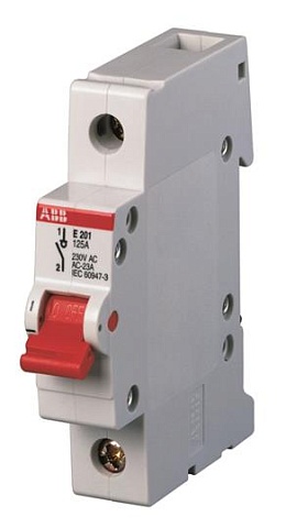 ABB E201r Рубильник 1P100A рычаг крас.