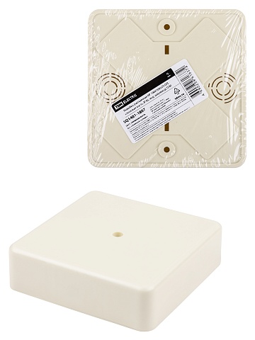 TDM Коробка распаячная КР 100х100х29 ОП, сл. кость, IP40, инд. штрихкод