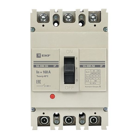 EKF PROxima Автоматический выключатель ВА-99М 250/160А 3P 35кА