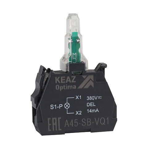 КЭАЗ Световой блок OptiSignal D22 A45-SB-VQ3 зеленый 380 В AC с защитой от наводок ZBVQ3