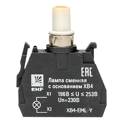 EKF PROxima Лампа сменная c основанием XB4 желтая 230В