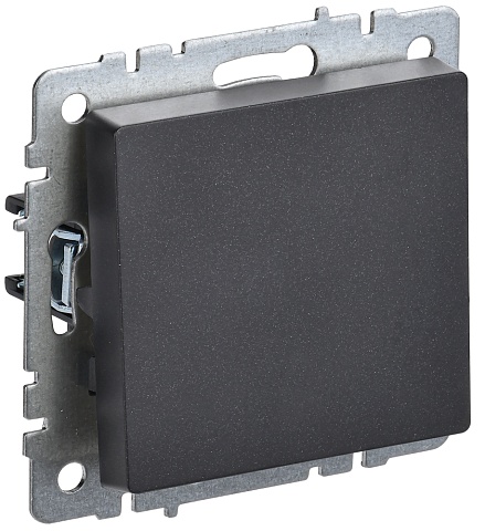 IEK BRITE BASE Черный Выключ. 1-кл самовозвр 10А ВС10-1-4-БрЧ