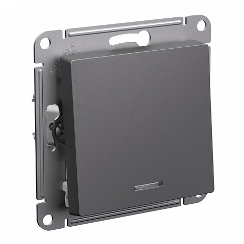 Systeme Electric AtlasDesign Базальт Переключатель 1-клавишный с подсветкой, сх.6а, 10АХ, механизм