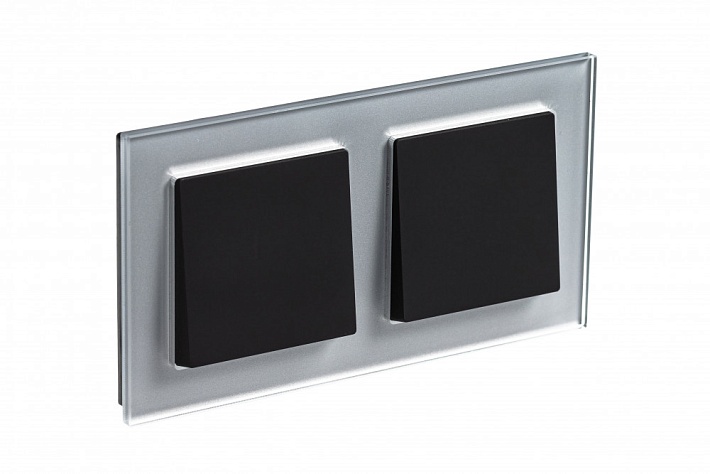 Systeme Electric AtlasDesign Nature Стекло алюминий Рамка 2-ая