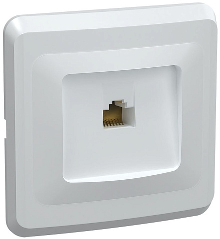 IEK VEGA РК10-ВБ Розетка 1-ая комп. RJ45 Cat5e ВЕГА белый