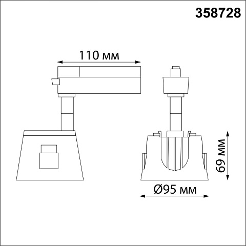 Novotech 358728 PORT NT21 066 черный/золото Однофазный трековый светодиодный светильник IP20 LED 4000K 20W 100-265V KNOF
