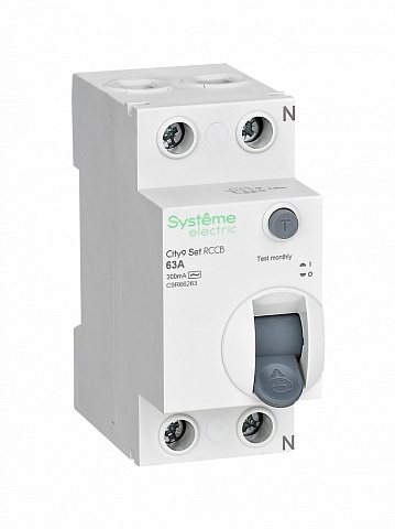 Systeme Electric City9 Set Выключатель дифференциального тока (ВДТ) 63А 2P 300мА Тип-AC 230В