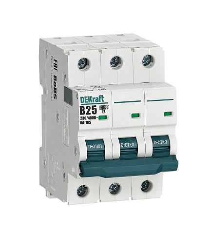 Dekraft Автоматический выключатель ВА105-3P-025A-B