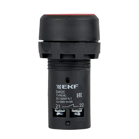 EKF PROxima Кнопка SW2C-11 возвратная красная NO+NC