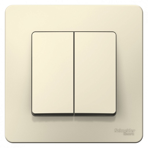 Systeme Electric Blanca внутр Молочный Выключатель 2-клавишный 6А, 250В