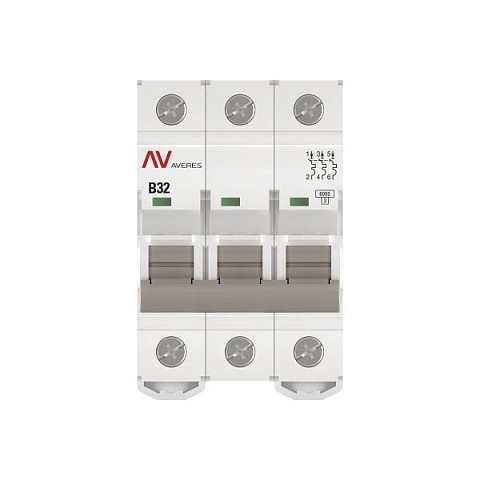 EKF Averes AV-6  Автоматический выключатель  (B) 3P 32А 6kA