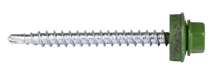 Tech-Krep Саморез КР св. 4,8х51 RAL-6002 (зелёный) (200 шт) - ведро