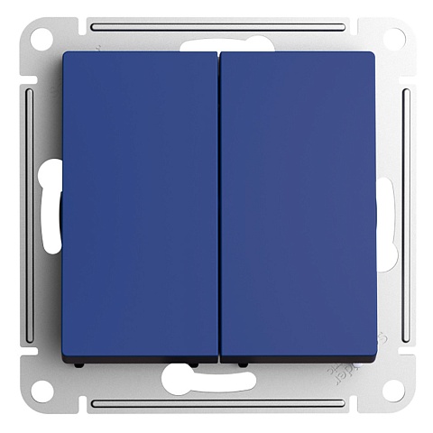 Systeme Electric AtlasDesign Аквамарин Переключатель 2-клавишный, сх.6/2, 10АХ, механизм