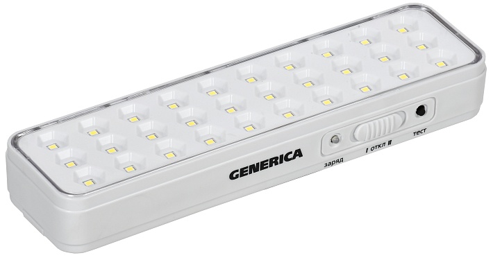 IEK GENERICA Светильник аккум. ДБА 1030 непост. 30LED 5ч 3Вт