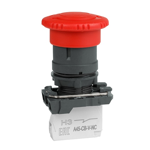 КЭАЗ Кнопка ав ост возв пов OptiSignal D22 C5-ESTR-11 пластик 1НО+1НЗ XB5AS8445