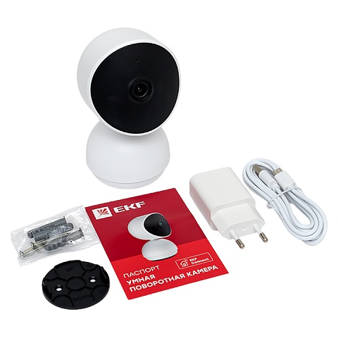 EKF Умная поворотная камера Connect Wi-Fi белая