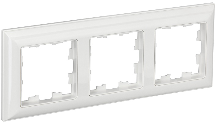 IEK BRITE DECOR Белый 3D-форма Рамка 3-м РУ-3-Бр