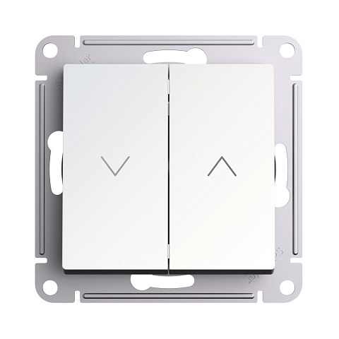 Systeme Electric AtlasDesign Жемчуг Выключатель 2-клавишный жалюзи, 10А, механизм
