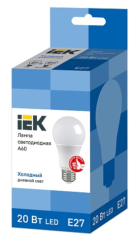 IEK Лампа светодиодная ECO A60 шар 20Вт 230В 6500К E27