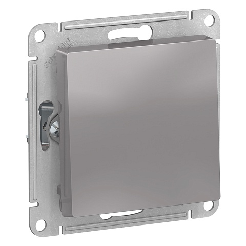 Systeme Electric AtlasDesign Алюминий Кнопка нажимная сх.1, 10АХ, механизм