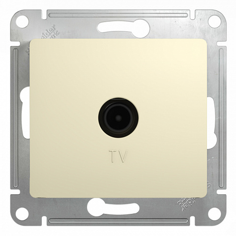 Systeme Electric Glossa TV Розетка проходная 4DB, механизм, бежевый