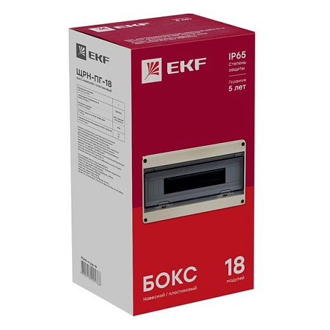 EKF PROxima Щит распред. навесной ЩРН-ПГ-18 (199х366х106) IP65