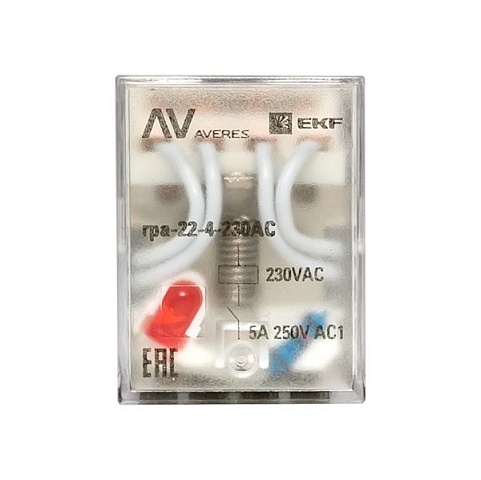 EKF Averes Реле промежуточное RPA 22/4 5A 230В AC