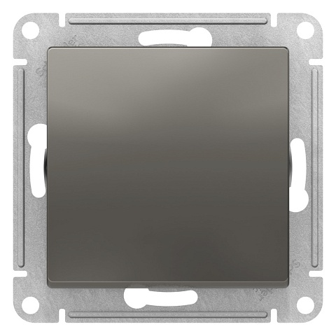 Systeme Electric AtlasDesign Сталь Выключатель 1-клавишный 2-полюсный, 10А, механизм