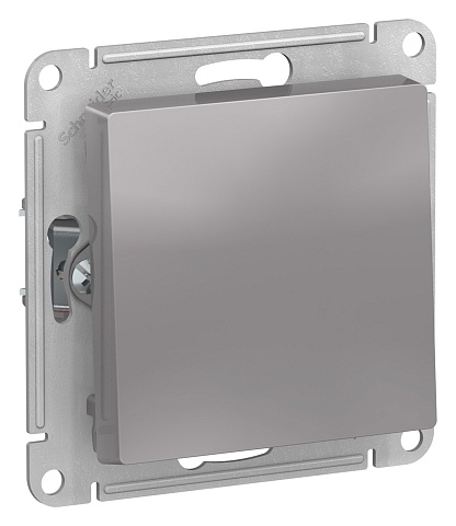 Systeme Electric AtlasDesign Алюминий Кнопка нажимная сх.1, 10АХ, механизм