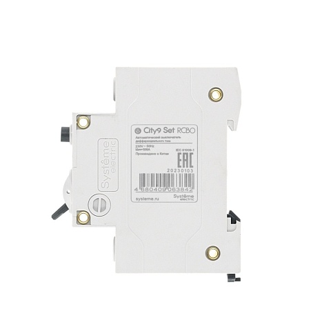 Systeme Electric City9 Set Авт. выкл. диф. тока (АВДТ) 1P+N С 16А 4.5kA 30мА Тип-A 230В