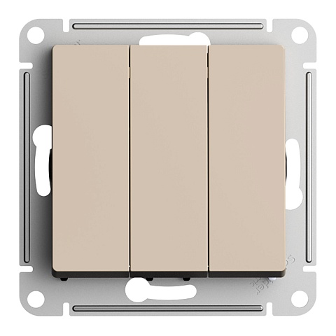 Systeme Electric AtlasDesign Песочный Выключатель 3-клавишный, сх.1+1+1, 10АХ, механизм
