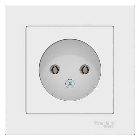 Systeme Electric AtlasDesign Бел Розетка б/з, 16А, в сборе