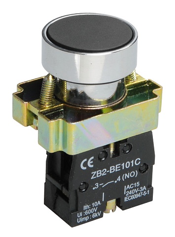 IEK LAY5 Кнопка управления LAY5-BA21 без подсветки черная 1з