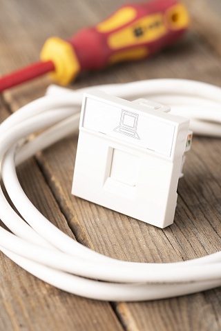 EKF PROxima Розетка RJ-45, категории 5e (ширина 2 модуля)