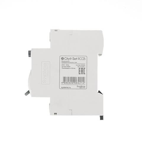 Systeme Electric City9 Set Выключатель дифференциального тока (ВДТ) 63А 2P 300мА Тип-AC 230В