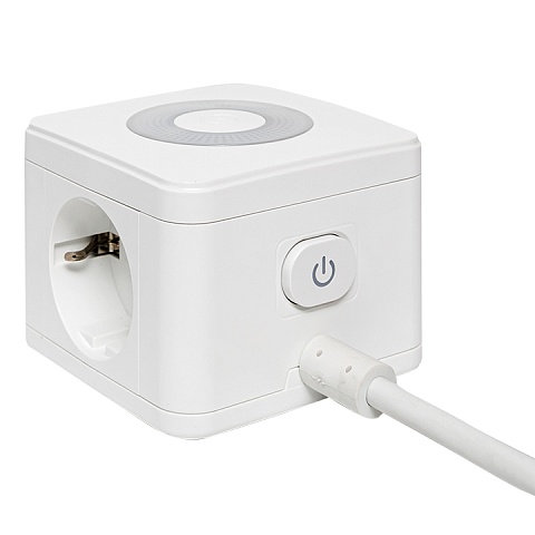 EKF PROxima Удлинитель "Куб" 2 гнезда 2USB 2,4А+Type C + Ночник 1,3 метра 1мм2