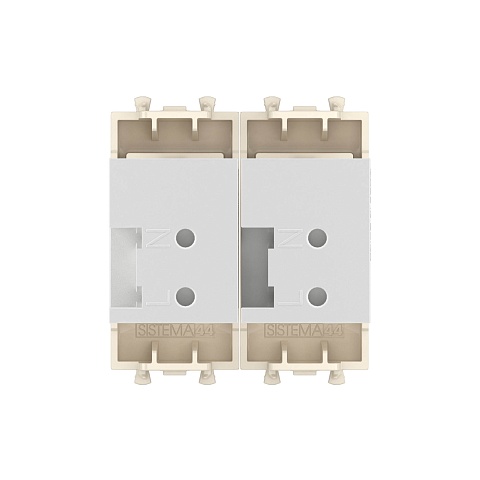 DKC USB зарядное устройство модульное, "Avanti", "Ванильная дымка", 2 модуля