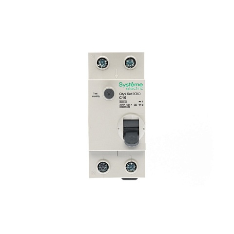 Systeme Electric City9 Set Авт. выкл. диф. тока (АВДТ) 1P+N С 10А 6kA 30мА Тип-A 230В