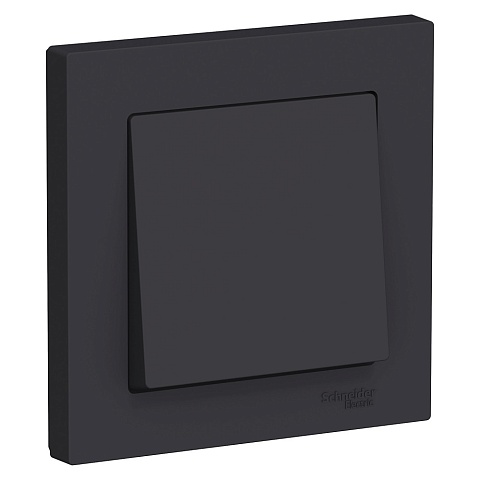 Systeme Electric AtlasDesign Карбон Выключатель 1-клавишный сх.1, 10АХ, в сборе