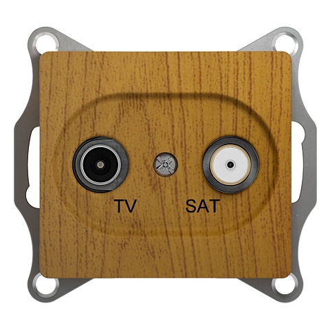 Systeme Electric Glossa Дерево Дуб Розетка TV-SAT оконечная 1DB