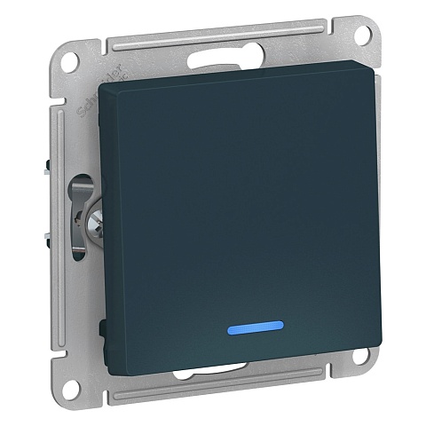 Systeme Electric AtlasDesign Изумруд Выключатель 1-клавишный с подсветкой, сх.1а, 10АХ, механизм