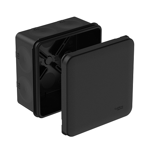Systeme Electric MultiBox Черная Коробка распределительная с мембранными вводами IP66 85х85х42  (со стикером)