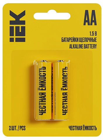 IEK Батарейка щелоч. Alkaline LR06/AA (2шт/блистер)