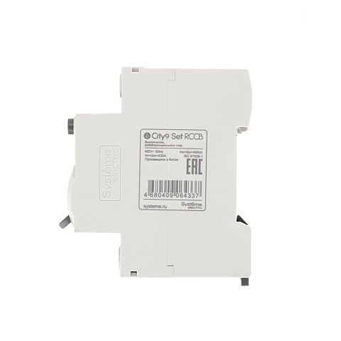 Systeme Electric City9 Set Выключатель дифференциального тока (ВДТ) 63А 4P 30мА Тип-A 400В